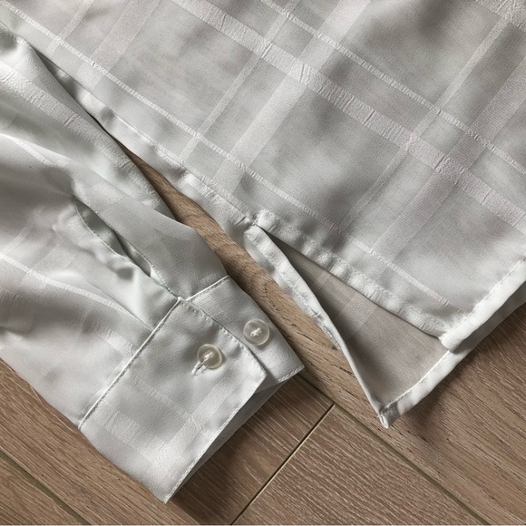 Vintage Tradition White Chiffon Blouse - Picture 9 of 10